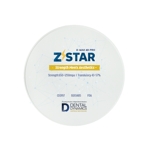 Z-STAR 4D PRO Zirconia Disc 98mm – Multilayer Dental Block
